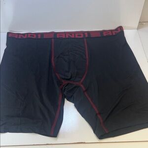 2pcs AND1 Black Boxer Briefs with Red Accents